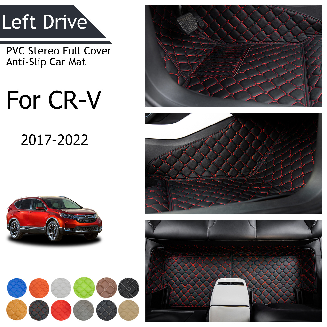 

Tegart [lhd]for Honda For Cr-v 2017-2022 3 Layers Pvc Stereo Full Cover Anti-slip Car Mats