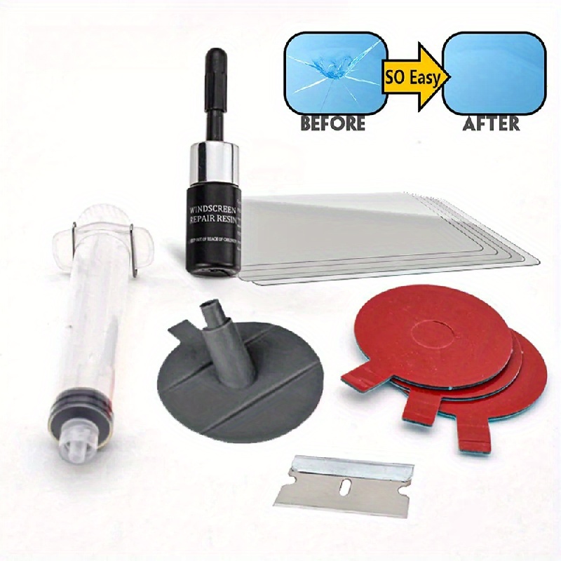 Windshield Repair Kit Fast Fix Glass Crack Repair Tool Fluid - Temu