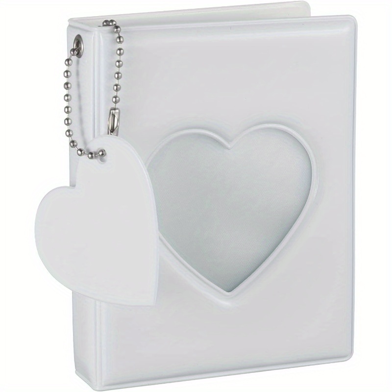 1pc Album Photo, 7.62 Cm (Rose/Blanc) Livre De Porte-Cartes Photo Kpop,  Mini Album Photo En Forme De Miroir, Petit Livre De Porte-Cartes Photo Avec