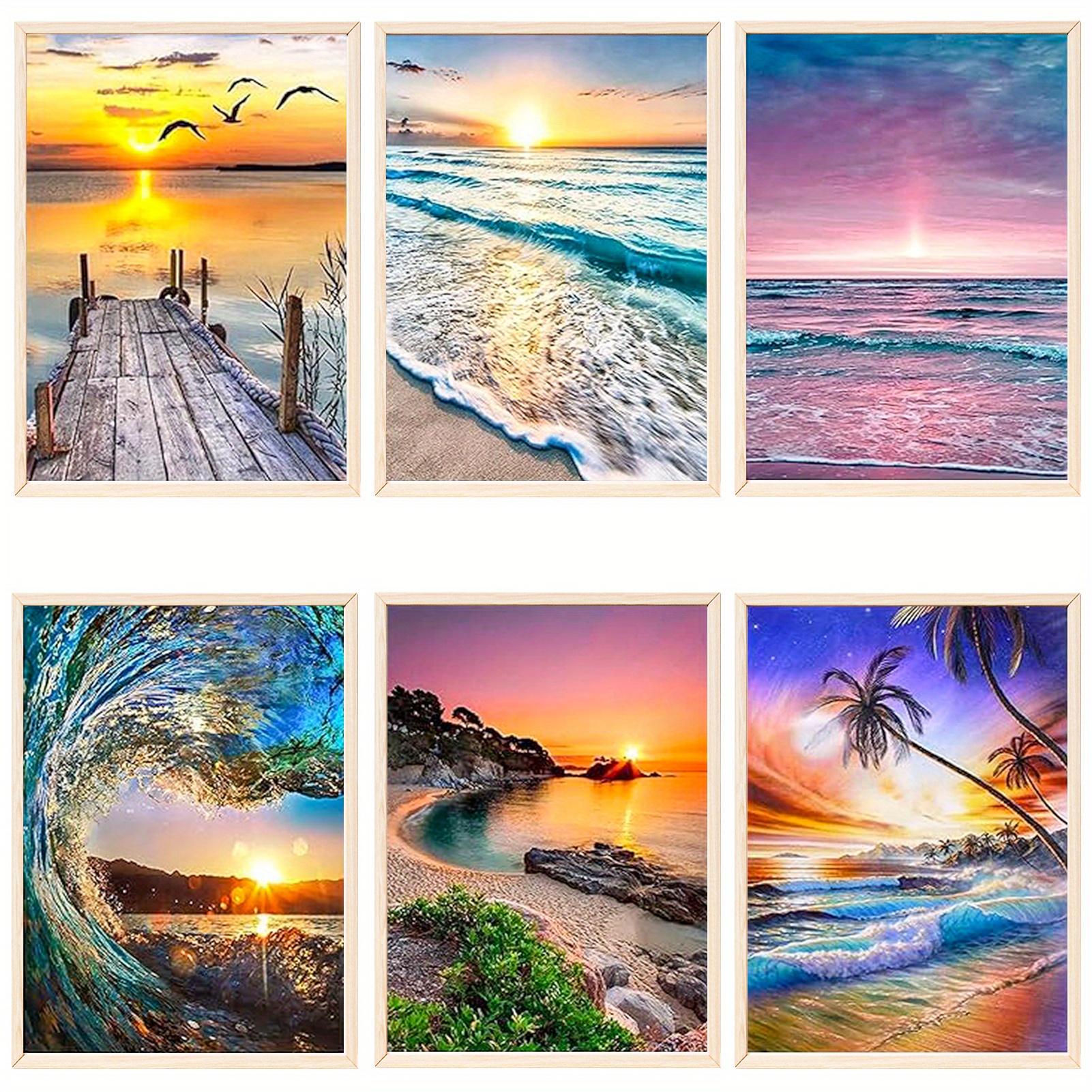 Paint By Numbers-diy Digital Canvas Oil Painting Adults Kids Paint By  Number Kits Home Decorations- Seaside Scenery (without Frame) - Temu