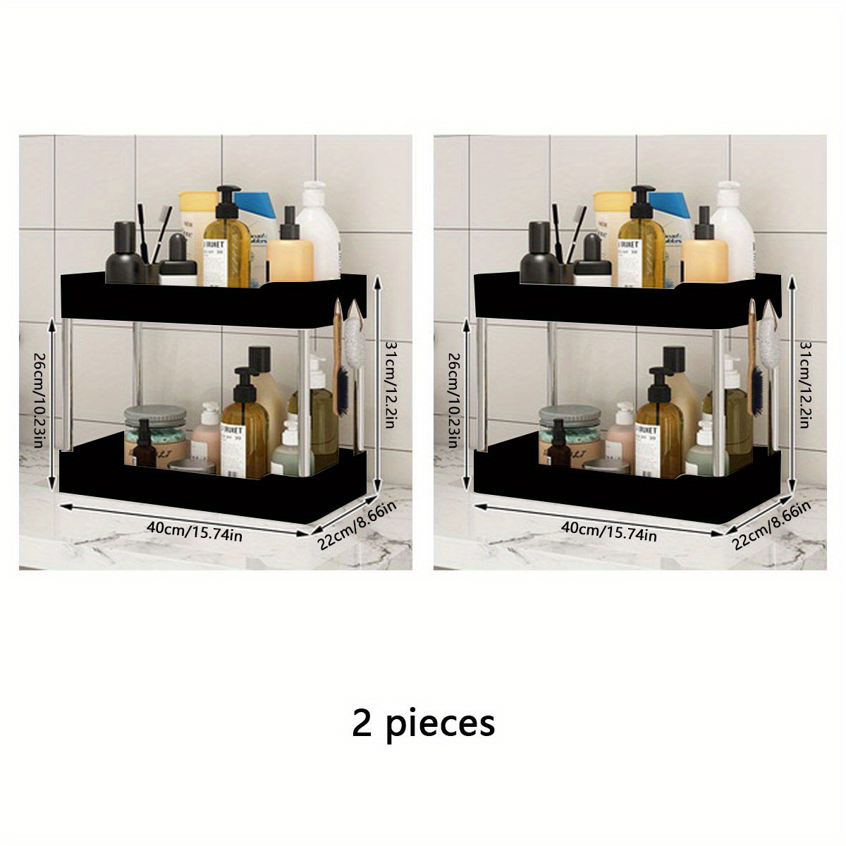 Under Sink Organizer, 2 Tier Bathroom Organizer Under Sink, Cleaning  Supplies Organizer, Cabinet Under Storage Cabinet, Aesthetic Room Decor,  Home Decor, Space Saving Organization, Kitchen Accessories, Bathroom  Accessories, Bedroom Accessories - Temu