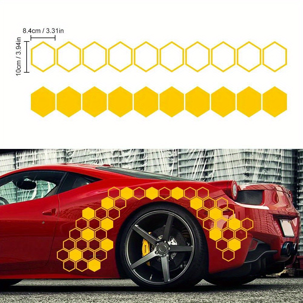 Car Graphics Honeycomb Open Style Sticker Auto Decor Tuning - Temu
