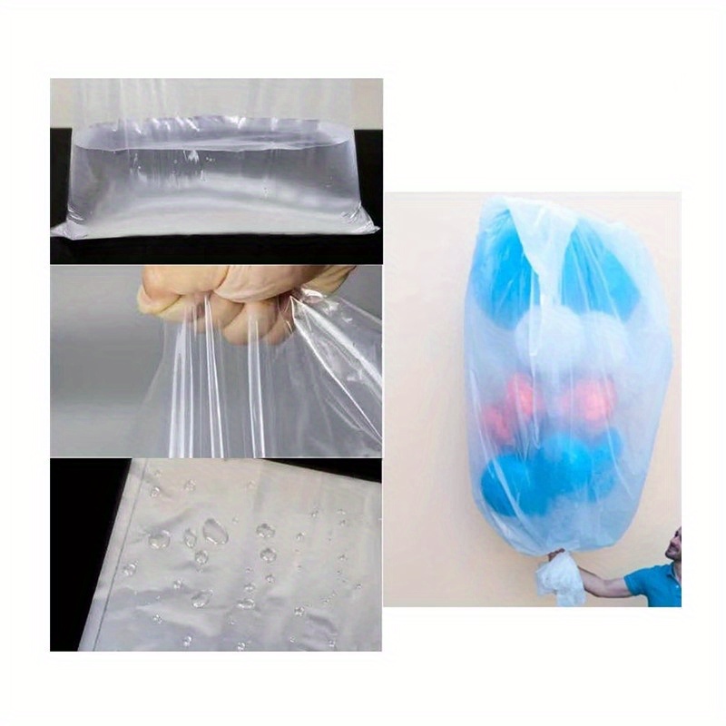 Disposable Plastic Balloon Bags, Transparent Giant Storage Bags For  Birthday Celebrations New Year's Eve Parties, Dust Moisture And Waterproof  Supplies - Temu