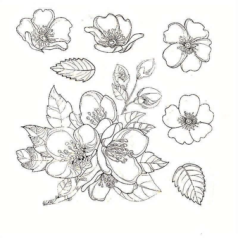 Flower Silicone Clear Stamp For Card Making card Making - Temu