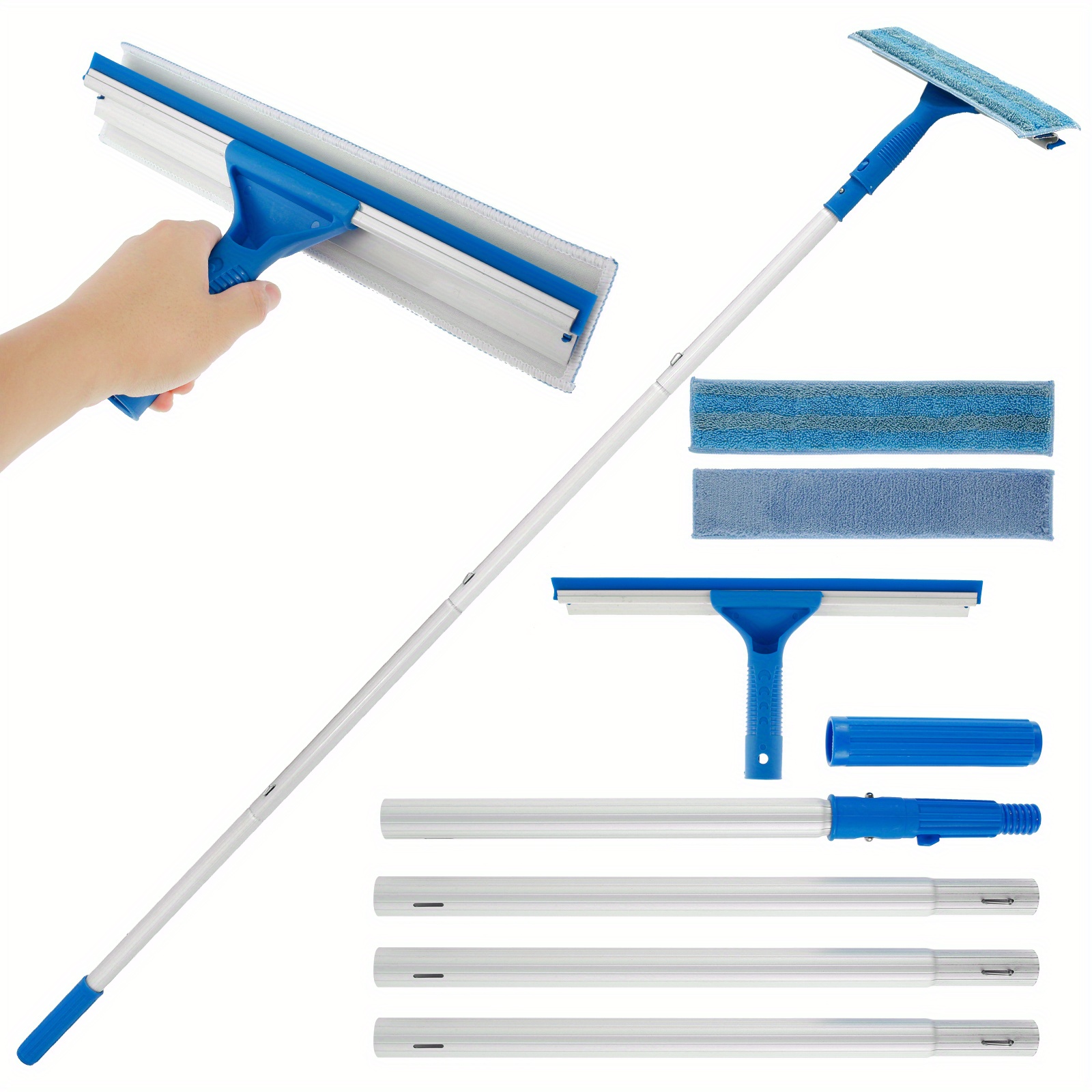 Multifunctional Window Squeegee Cleaner With Long Handle - Temu