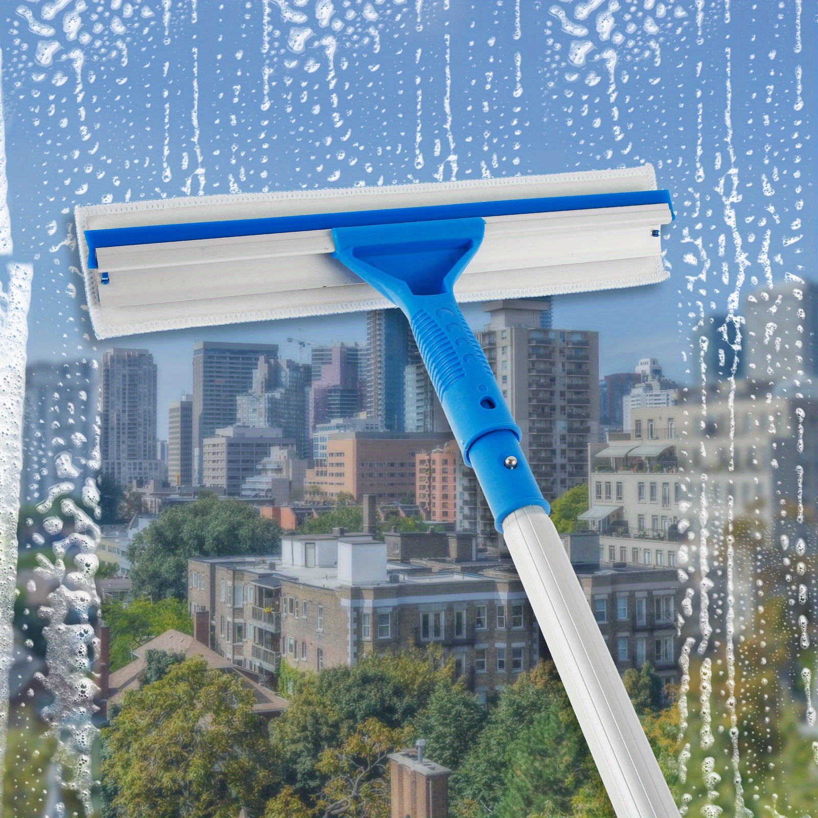 Multifunctional Window Squeegee Cleaner With Long Handle - Temu