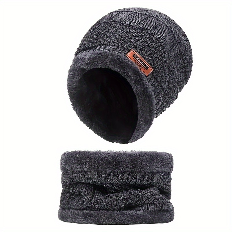 DonDon Chaud bonnet homme bonnet d'hiver Beanie moderne tricoté design tube  avec
