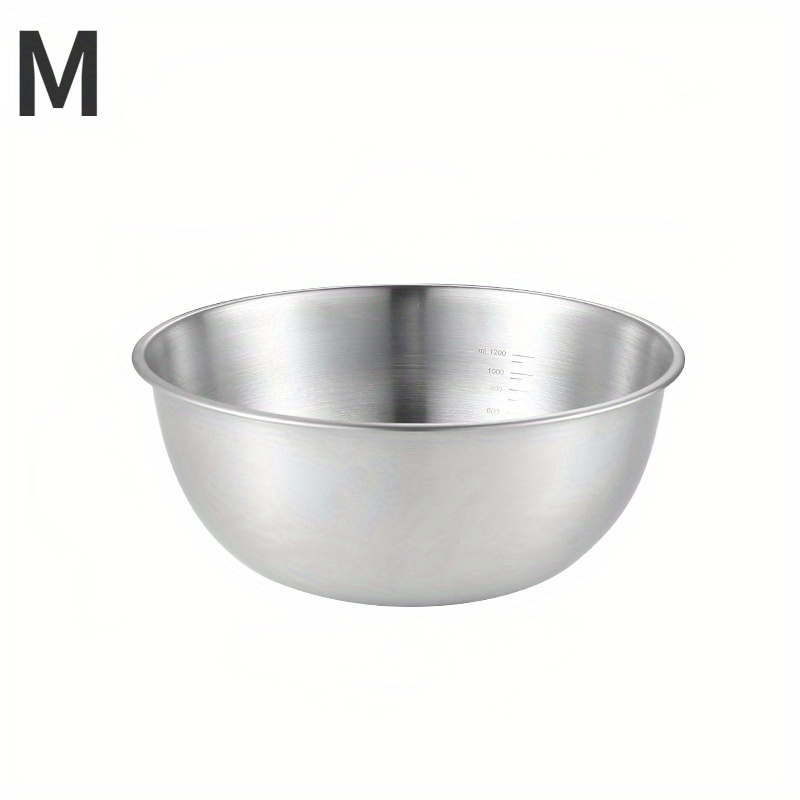 Stainless Steel Mixing Bowls Cooking Bowl With Scale Premium - Temu