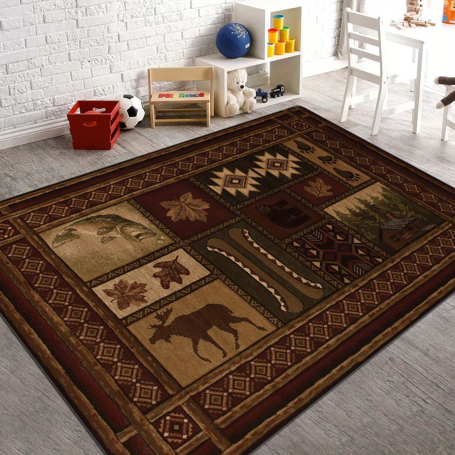 Vintage Black Bear Pattern Floor Mat, Lightweight Non-slip Waterproof And  Stain-proof Mat, Suitable For Living Room, Bedroom, Machine Washable,  Indoor And Outdoor Available, Home Decor, Room Decor, Area Rugs - Temu