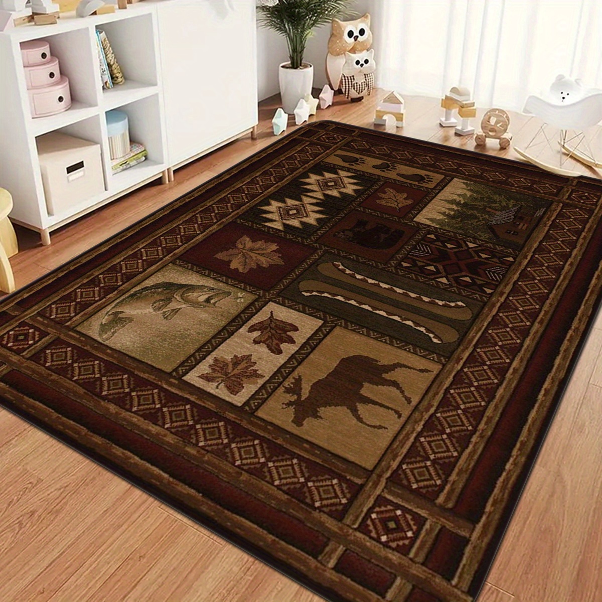 Vintage Black Bear Pattern Floor Mat, Lightweight Non-slip Waterproof And  Stain-proof Mat, Suitable For Living Room, Bedroom, Machine Washable,  Indoor And Outdoor Available, Home Decor, Room Decor, Area Rugs - Temu