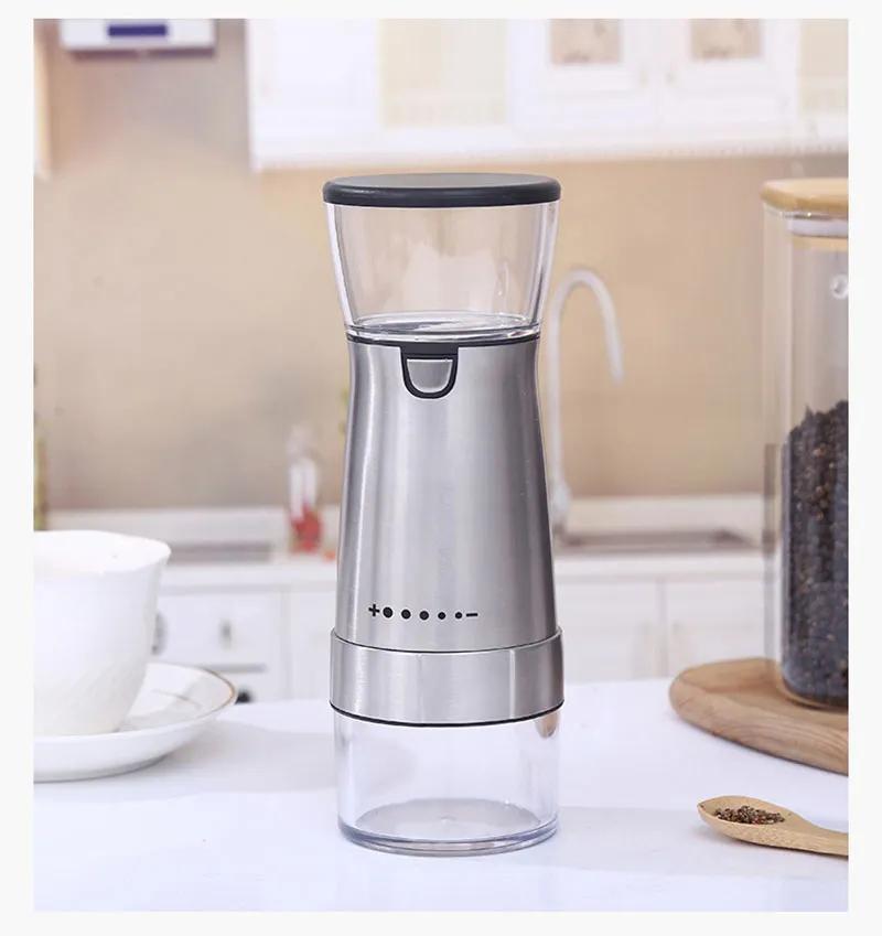 Electric Coffee Grinder, Usb Rechargeable Stainless Steel Manual Coffee  Mill Machine Bean Grinders Kitchen Accessories - Temu