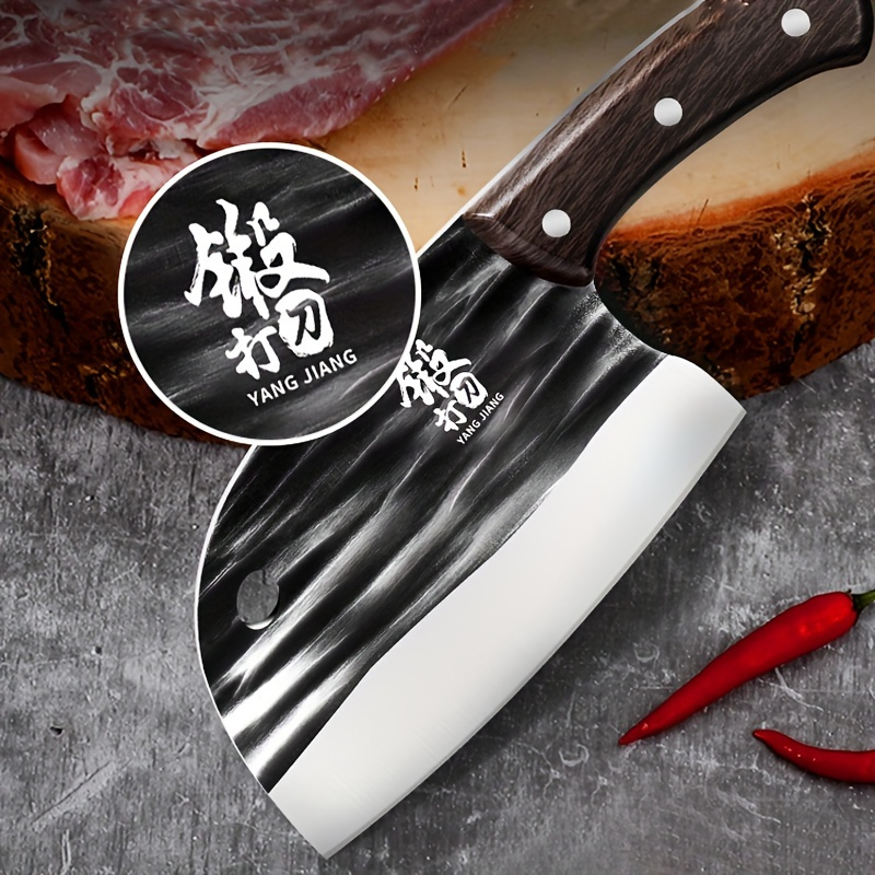 Forged round head chopping knife