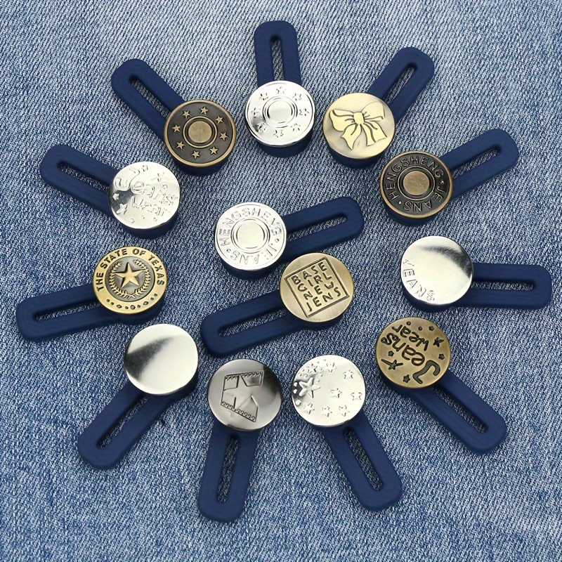 5/10pcs Button Extender For Pants Jeans Free Sewing Adjustable Retractable  Waist Extenders Metal Buttons Waistband Expander