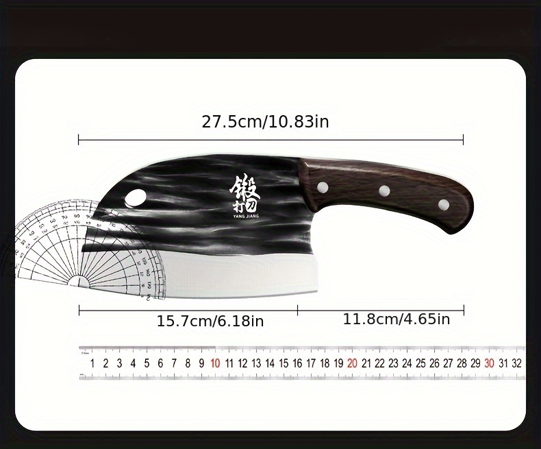 Kitchen Knife Hand-forged Chef's Knife Kitchen Knife Sharp Bone Chopping  Knife Slicing Fish Knife Round Head Kitchen Knife LL9195