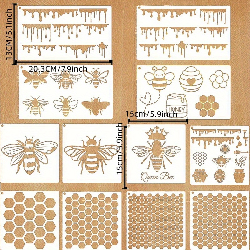 Bee Honeycomb Stencil Reusable Bee Stencils For Painting On - Temu