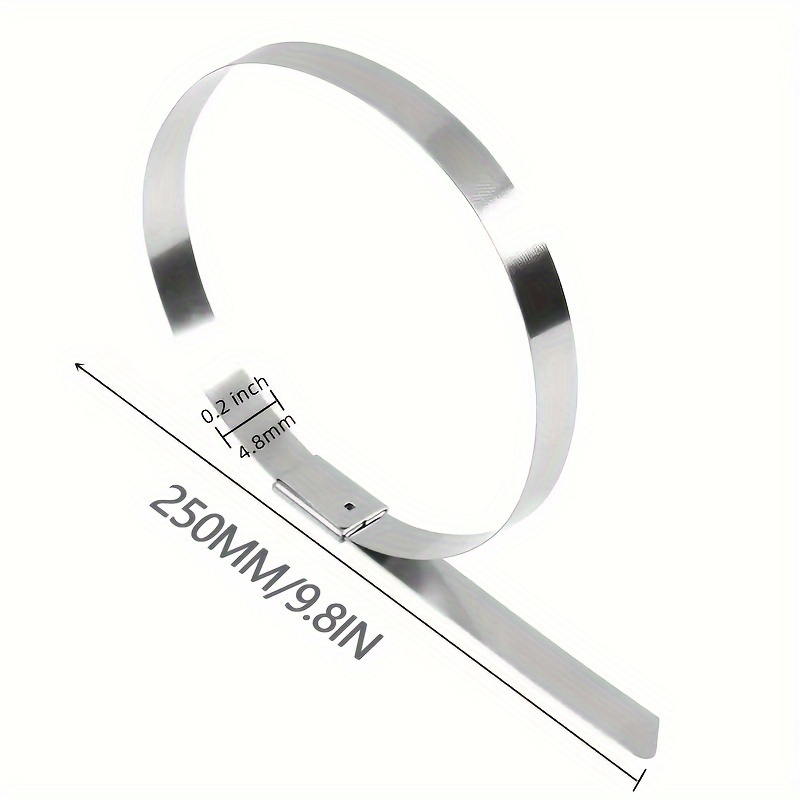 100pcs Stainless Steel Zip Ties Heavy Duty Cable Ties