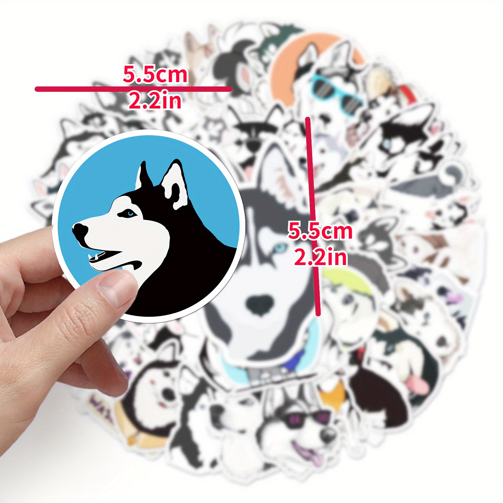 Husky Sticker Pet Sticker Y Cute Cartoon Graffiti Waterproof - Temu