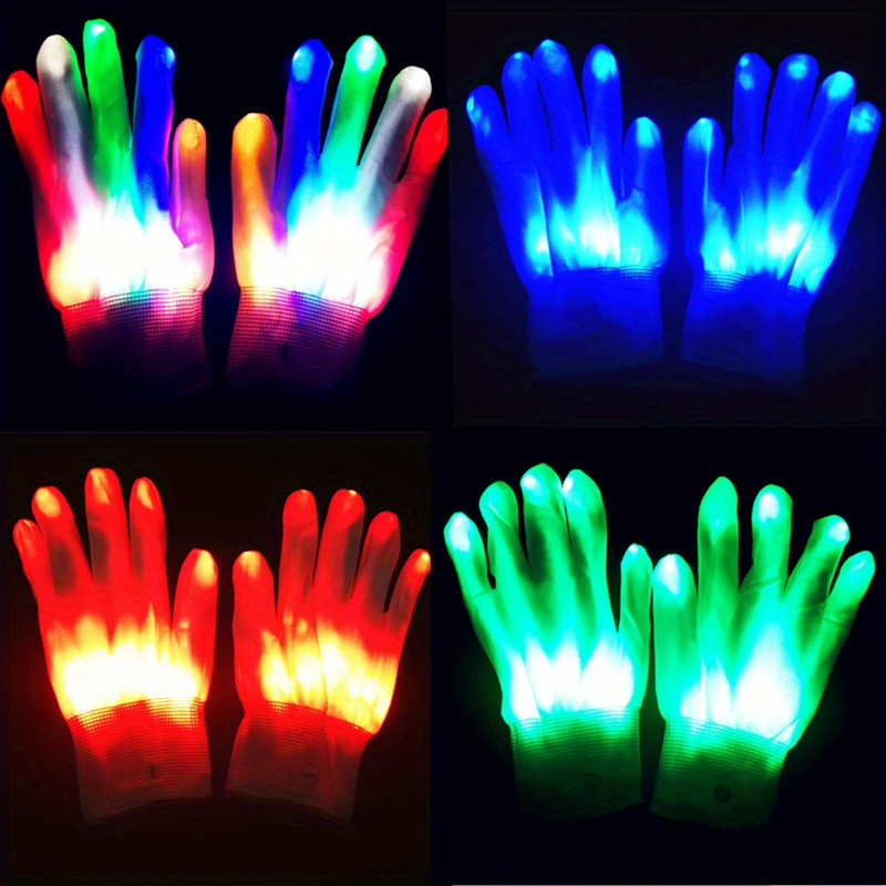 Cool Toys LED Gloves,Boy Toys Age 8-10 Years Old With 6 Flash Mode,  Stocking Stuffers For Halloween Christmas Birthday Parties, Fun Toys Gift  For 3 4