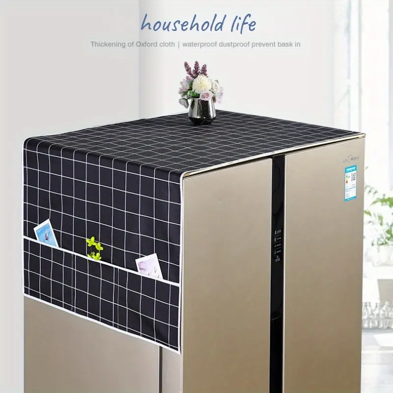 Household Refrigerator Towel Dust Cover Storage And - Temu