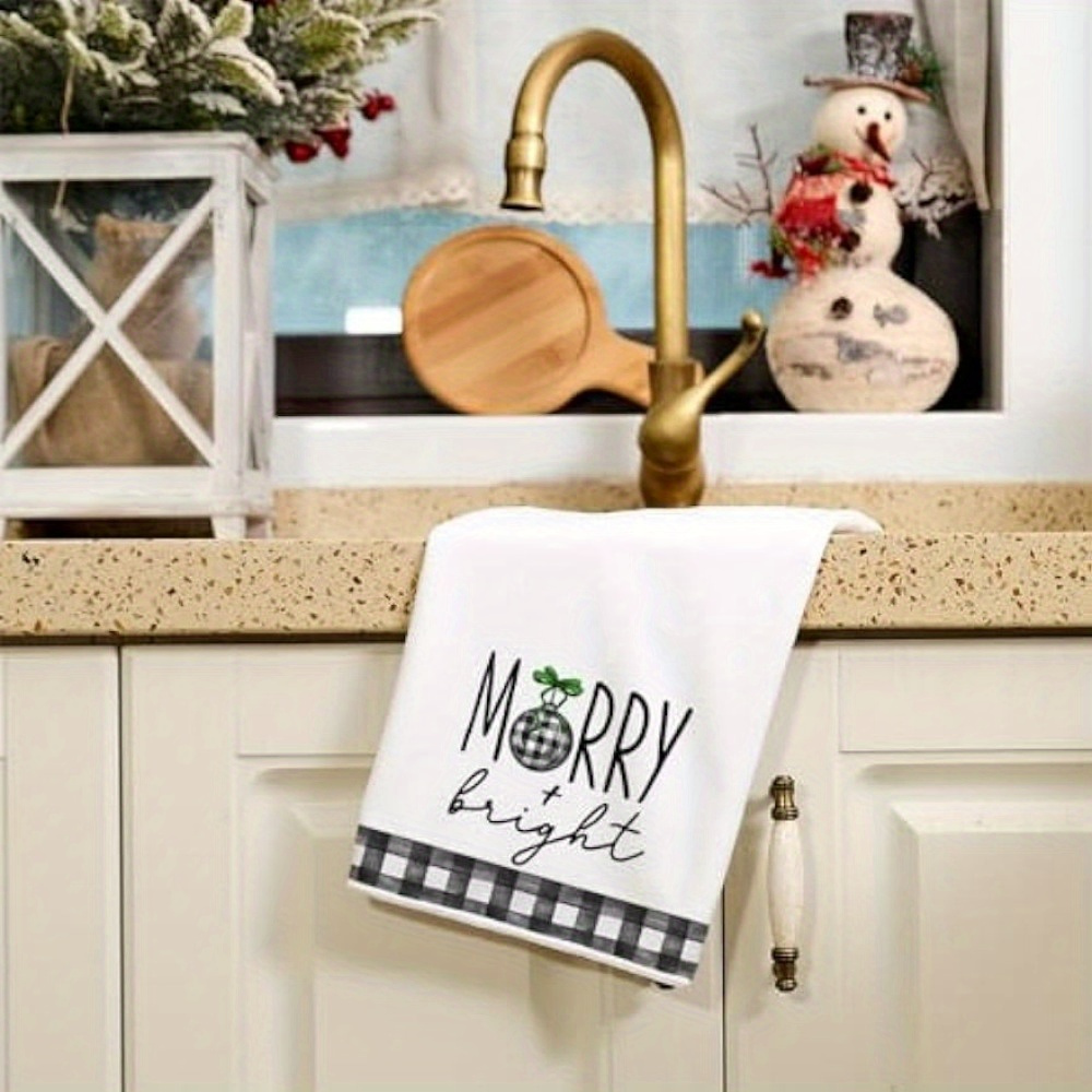 Hand Towel Funny Christmas Theme Kitchen Towels Buffalo - Temu