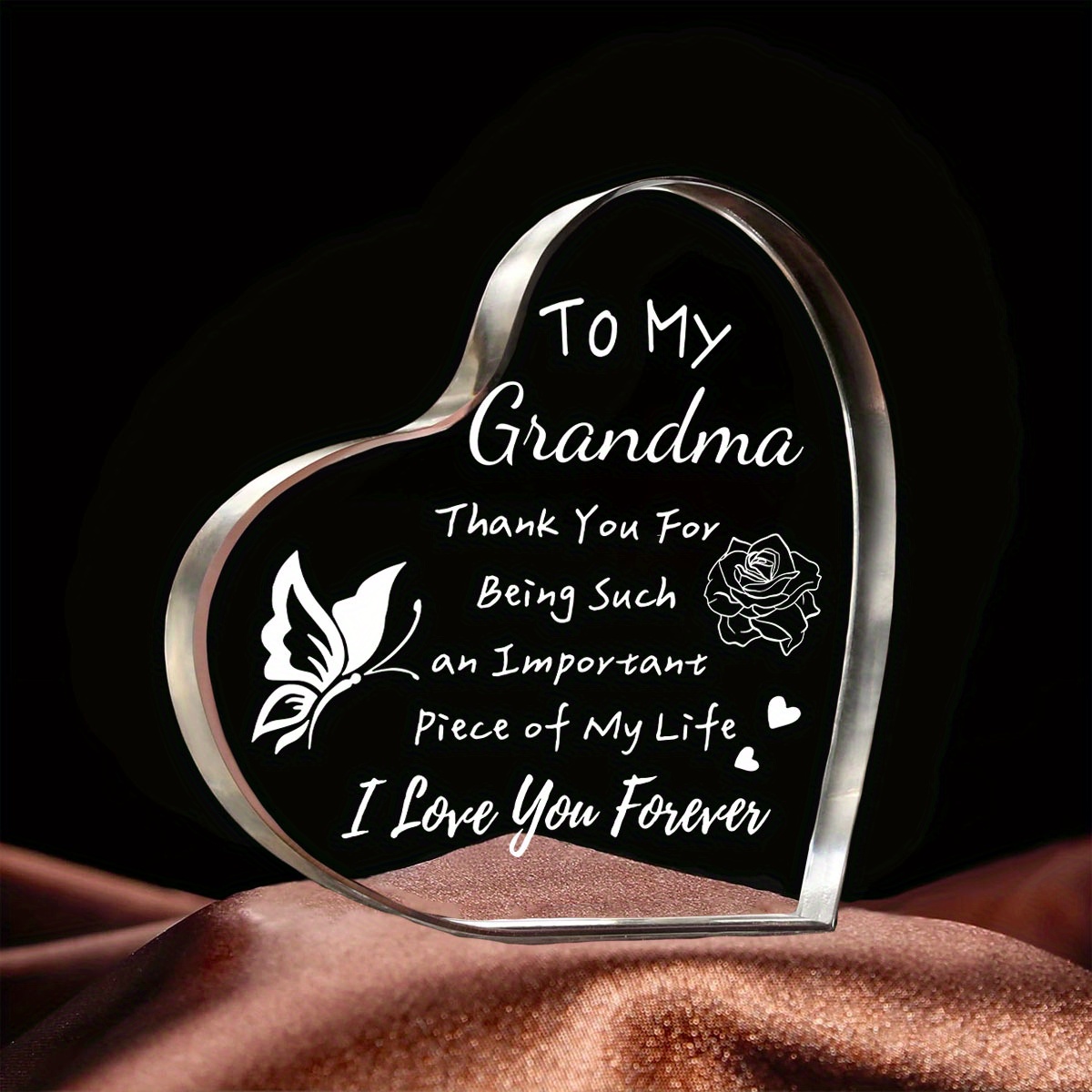 Acrylic Plaque,thank You Grandma Gifts From Grandson,for Grandma  Appreciation Ornament, Gifts For Grandma Anniversary Ornament Decorations  For Grandma,christmas Decor,home Decor,party Decor,thanksgiving Gift - Temu