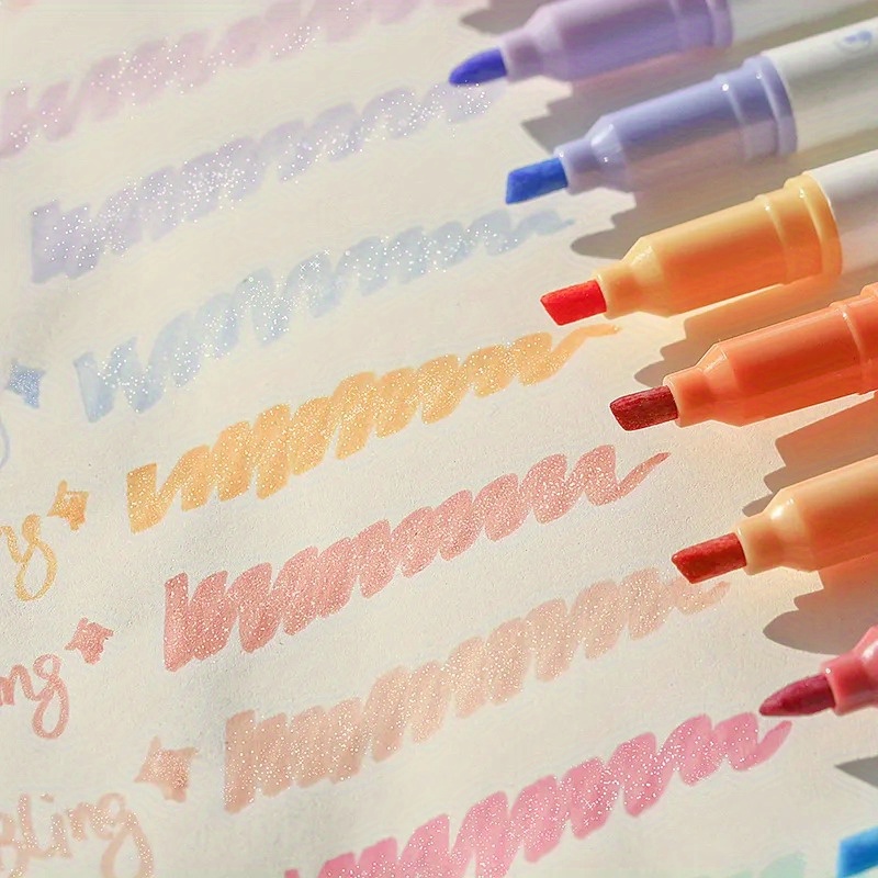 Glitter Highlighter Pen highlighter Markers Set markers - Temu