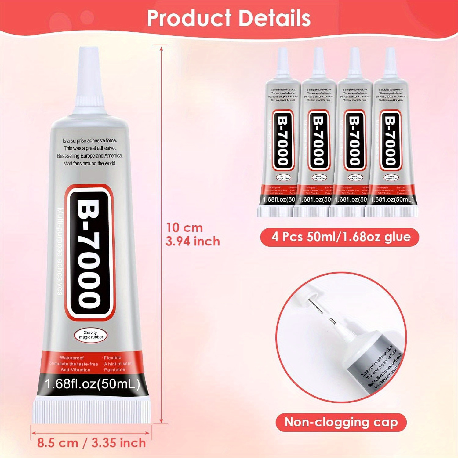 15 Ml, B-7000 Craft Glue For Jewelry Making, Multi-Function B-7000 Super Adhesive  Glues Liquid Fusion Glue For Rhinestones Crafts Doll House, Clothes Shoes,  Fabric, Jewelry Making, Cell Phones