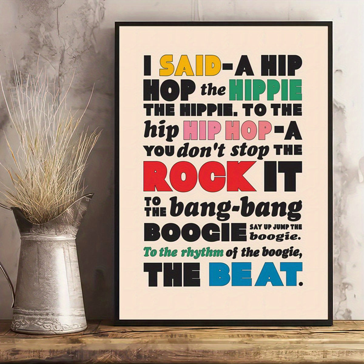 Canvas Poster Print Hip Hop Lyrics Hippity - Temu