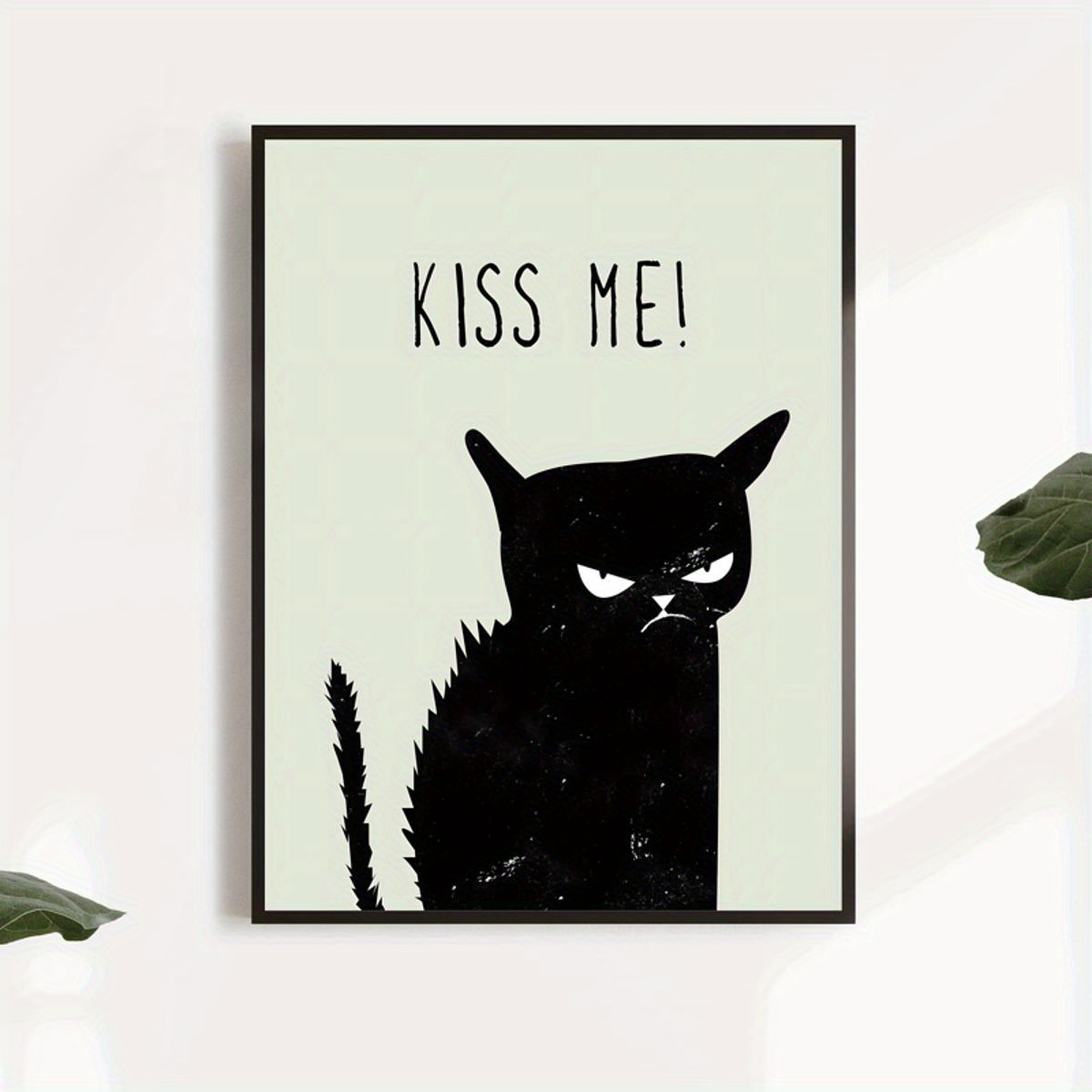 Canvas Poster Inspirational Quote Wall Art Pooping Black Cat - Temu