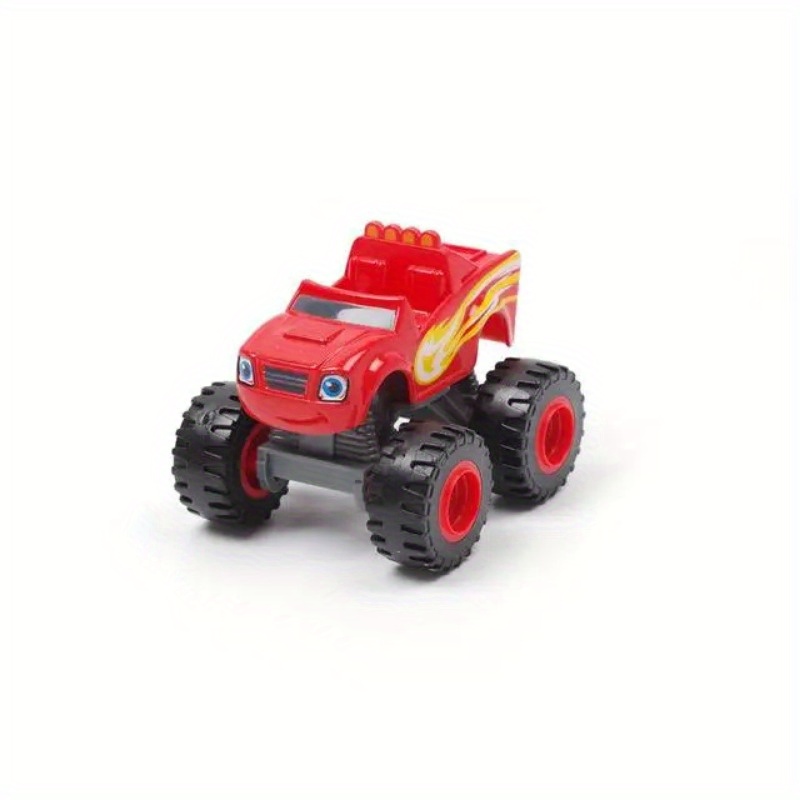 6Pcs Set Children Cartoon Machines Blaze Model Russian Classic Vehicles  Toys Monster Truck Racer Figure Kids Game Cars Gifts