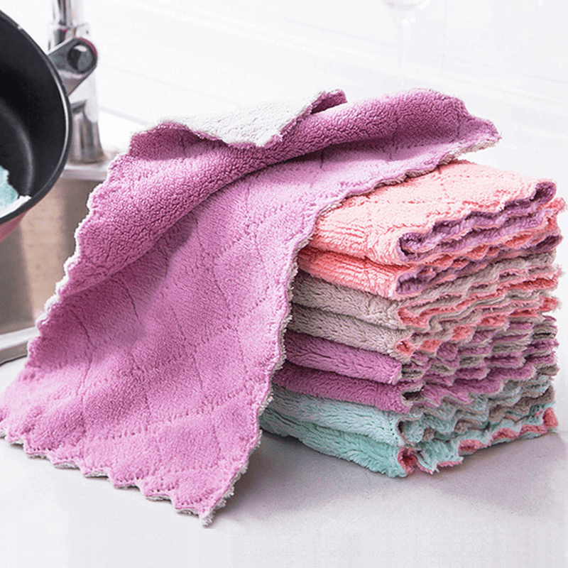 20pcs Kitchen Towels And Dishcloths Rag Set Small Dish Towels For Washing  Dishes Dish Rags For Everyday Cooking Baking - Random Color