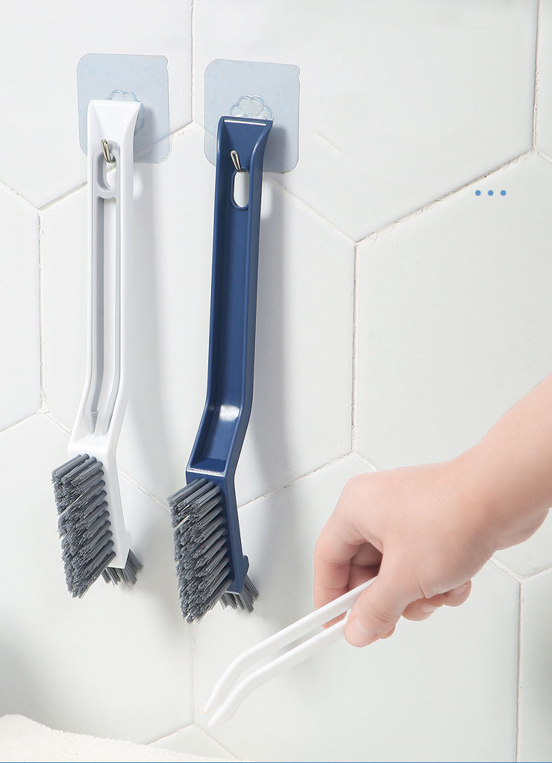 V-shaped Crevice Brush, Bathroom Long Handle Brush, Floor Brush, Toilet,  Hand Wash Pool, Bathtub, Tile, Hard Bristles, Cleaning Floor Seam Brush -  Temu