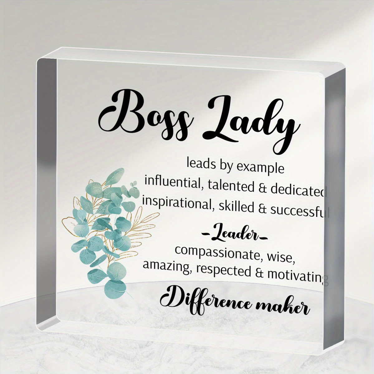 Acrylic Plaque Boss Lady Gifts For Women Inspirational - Temu