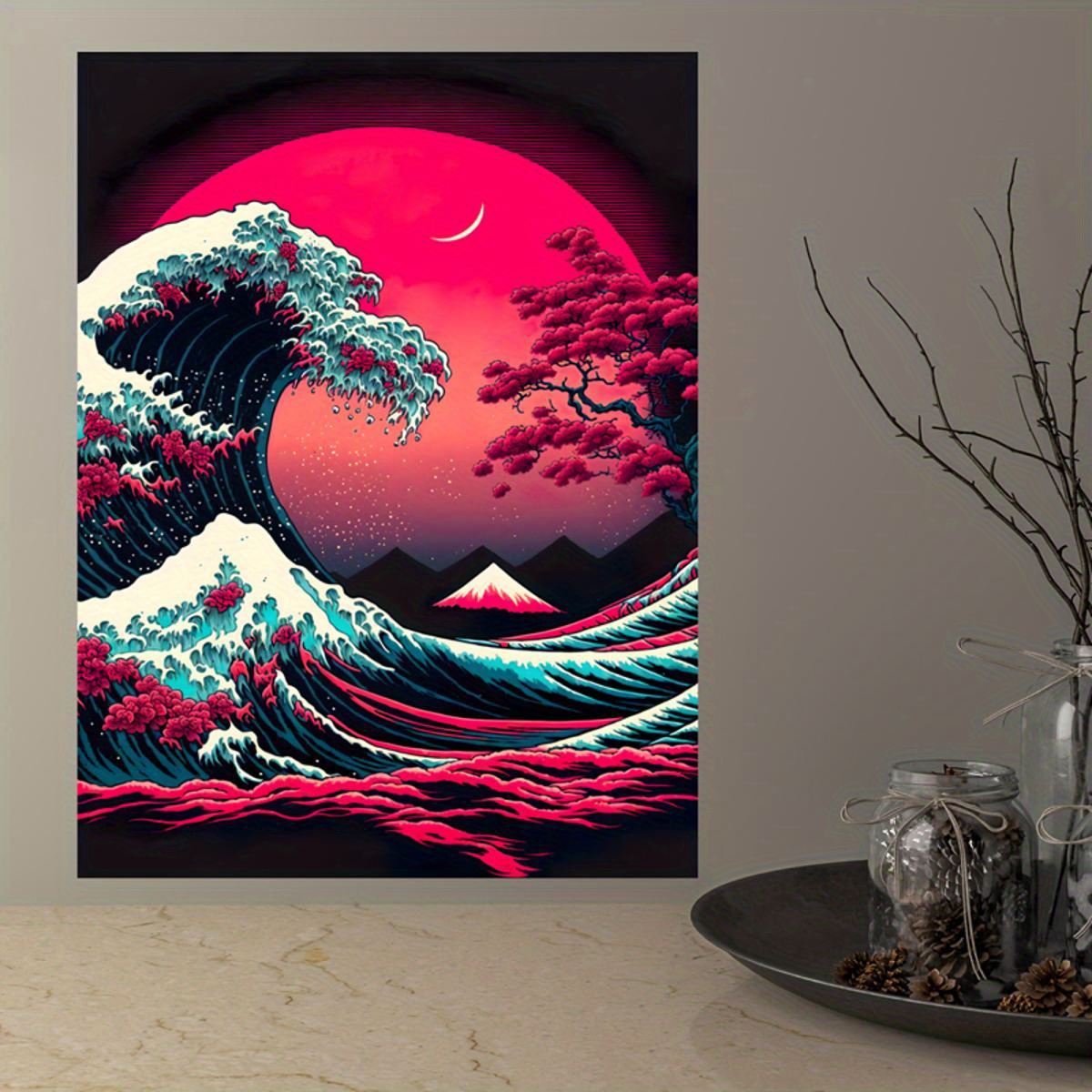 The Great Wave Poster - Kanagawa Wave Wall Art of Hokusai, Japanese Poster,  Canvas Prints & Wall Art Wave, Japanese Poster for Home Decor & Office  Decor, Seascape Artwork (70cm x 100cm) 