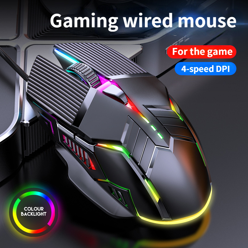 Mouse Gaming Wireless Ricaricabile Da Gioco Silenzioso 2,4G USB LED RGB  Senza Fili Ottico 6