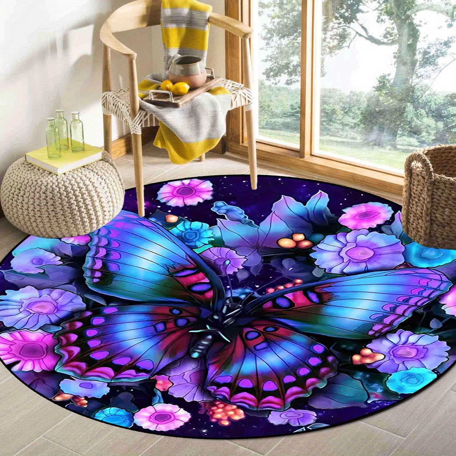 1pc Lila Schmetterling Teppich Schmetterling Schlafzimmer - Temu