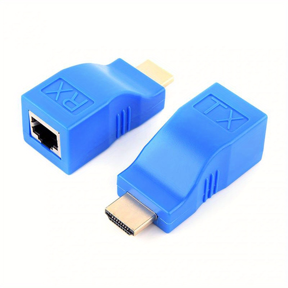 HDMI To Dual Port RJ45 Network Cable Extender Over by Cat 5e / 6 1080p