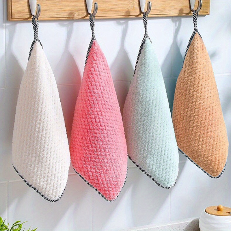 3PCS Kitchen daily dish towel, dish cloth, kitchen rag, non-stick oil,  thickened table cleaning cloth, absorbent scouring pad