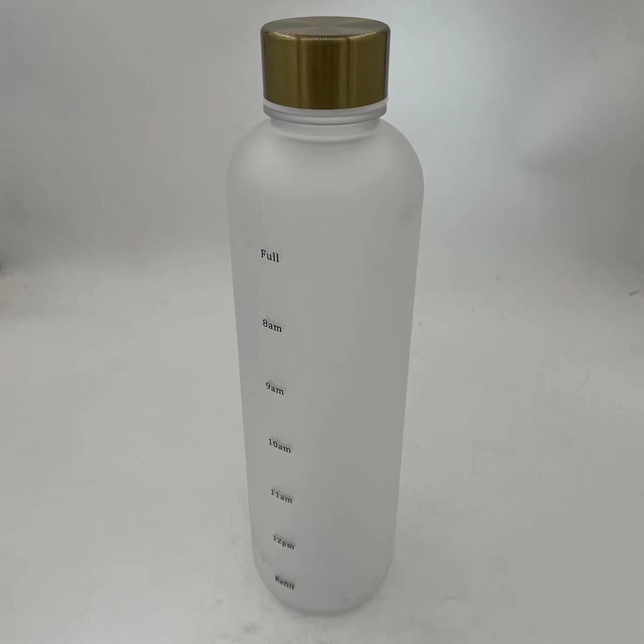 Travel Leakproof Frosted Plastic Water Bottle With Time Marker