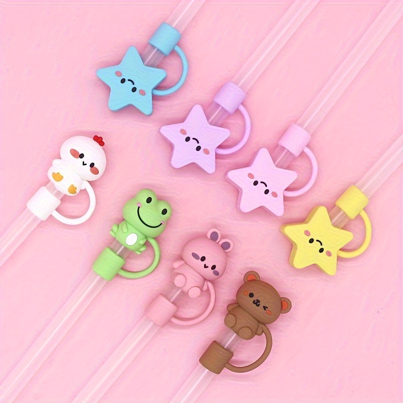 4PC Cute Star Reuseable Stanley Straw Covers