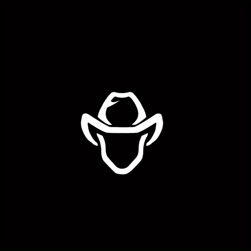 Cartoon Cowboy Hat Vinyl Car Decal Sticker Car - Temu New Zealand