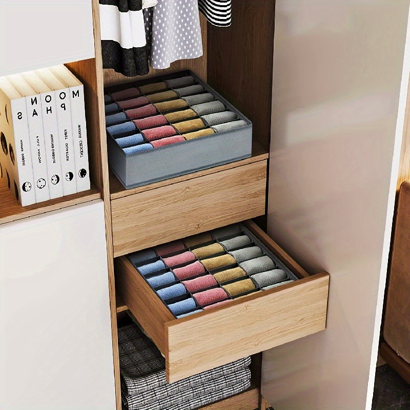 24 grid Closet Underwear Organizer Set Foldable Storage Box Drawer