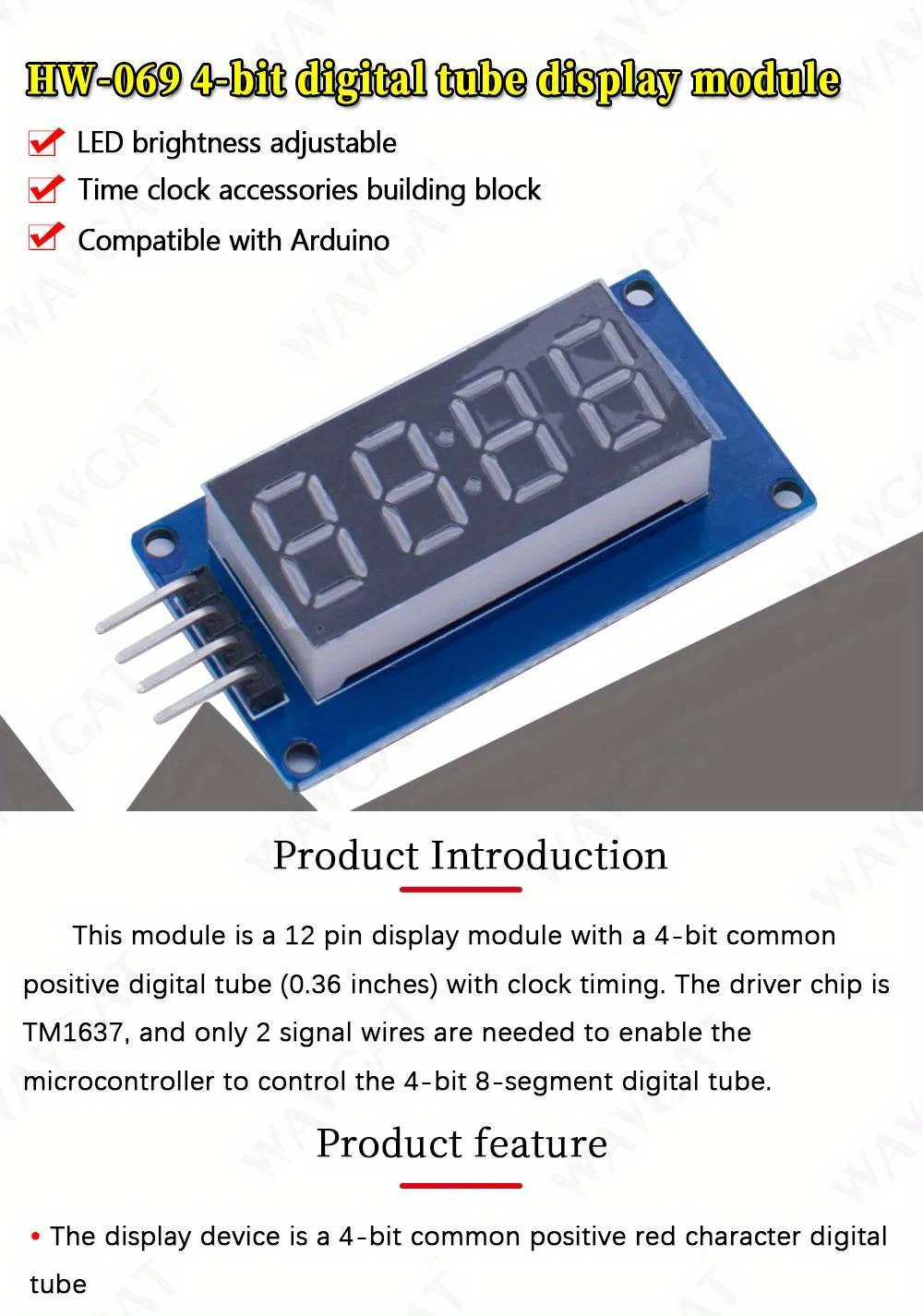 Tm1637 Led Display Module For Arduino 7 Segment 4 Bits 0 36 Inch Clock Red  Digital Tube Four Serial Driver Board Pack - Business, Industry & Science -  Temu New Zealand