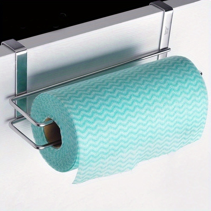 Stainless Steel Over The Cabinet Door Paper Towel Holder for Kitchen  Bathroom 