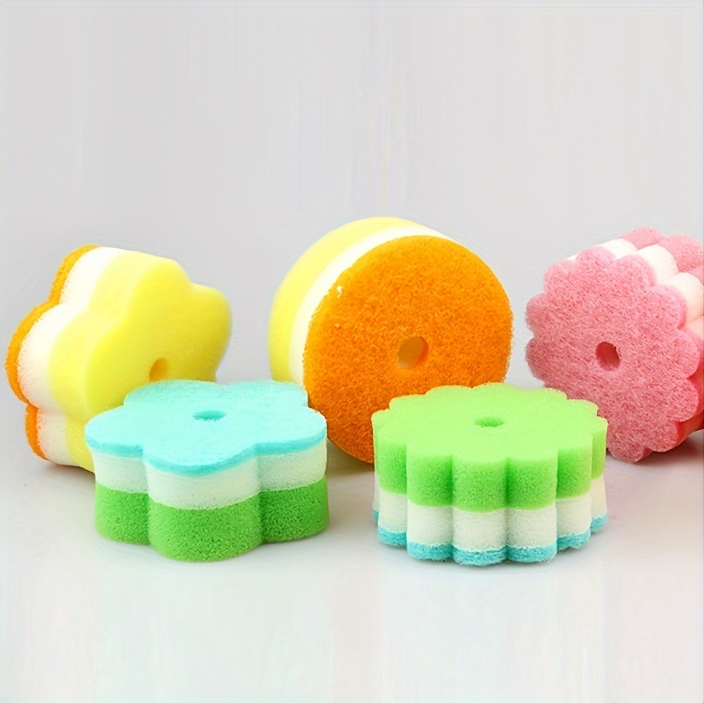 Cute Cartoon Avocado Double sided Cleaning Sponge Magic Rub - Temu