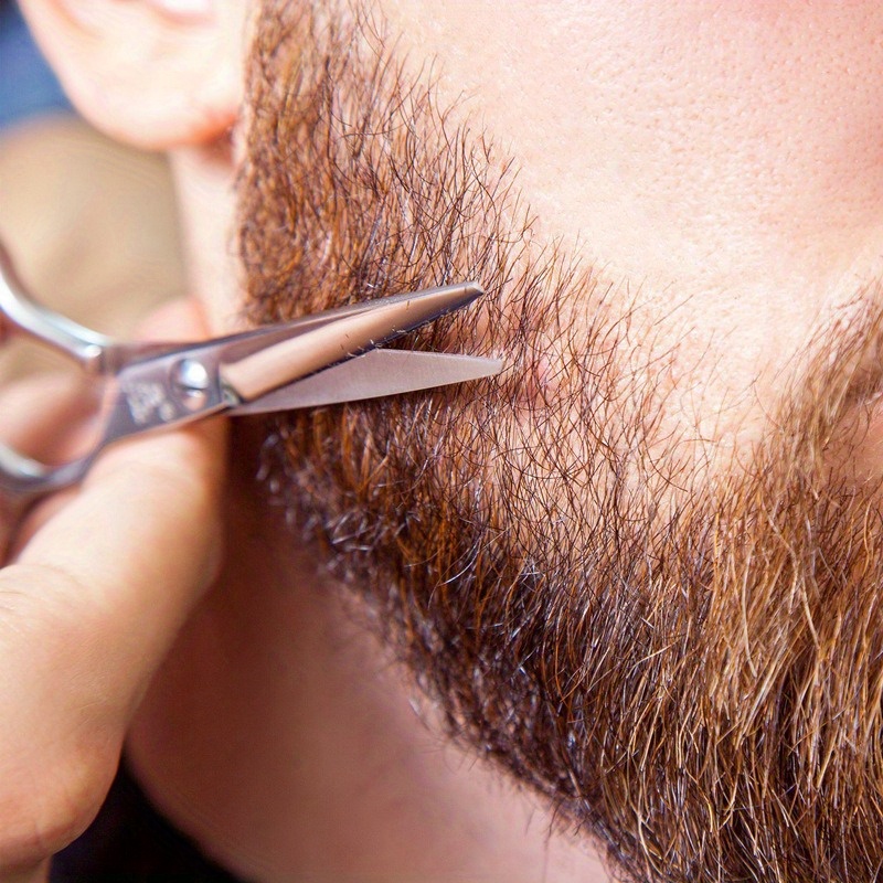 Set Di Forbici Per Rifinire La Barba Forbici Per Toelettatura In Acciaio  Inossidabile Baffi Pettine Per Barba Kit Di Forbici Per Rifinitura Barba  Con