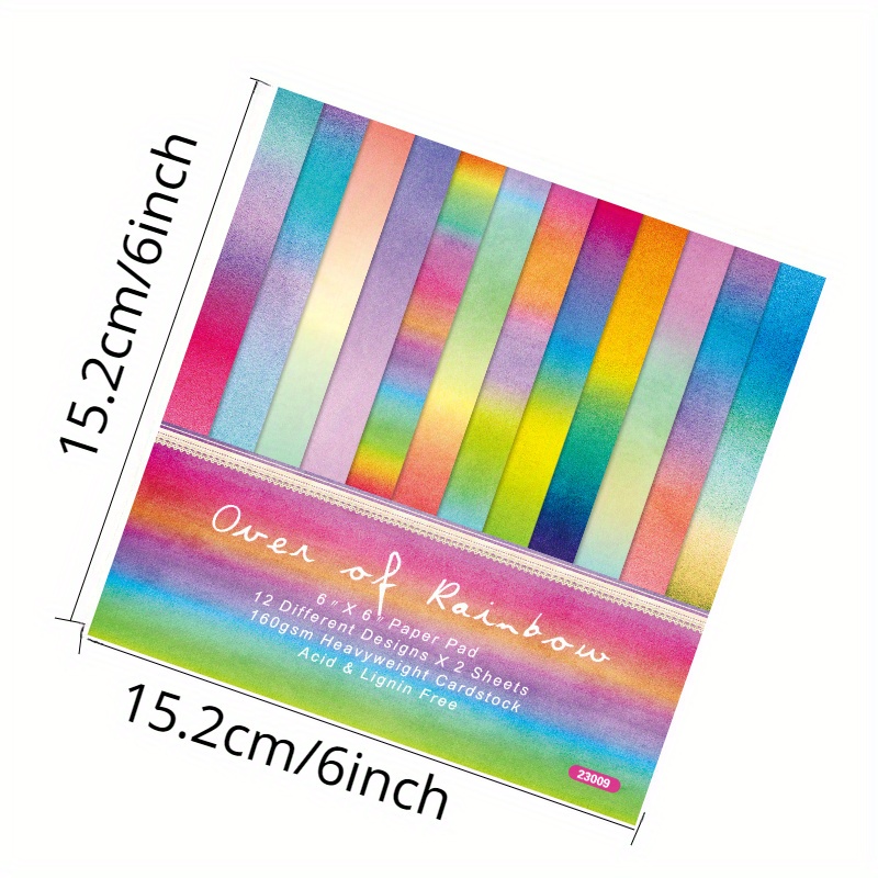 Scrapbook Paper Aesthetic Cute Rainbow Theme Single sided - Temu