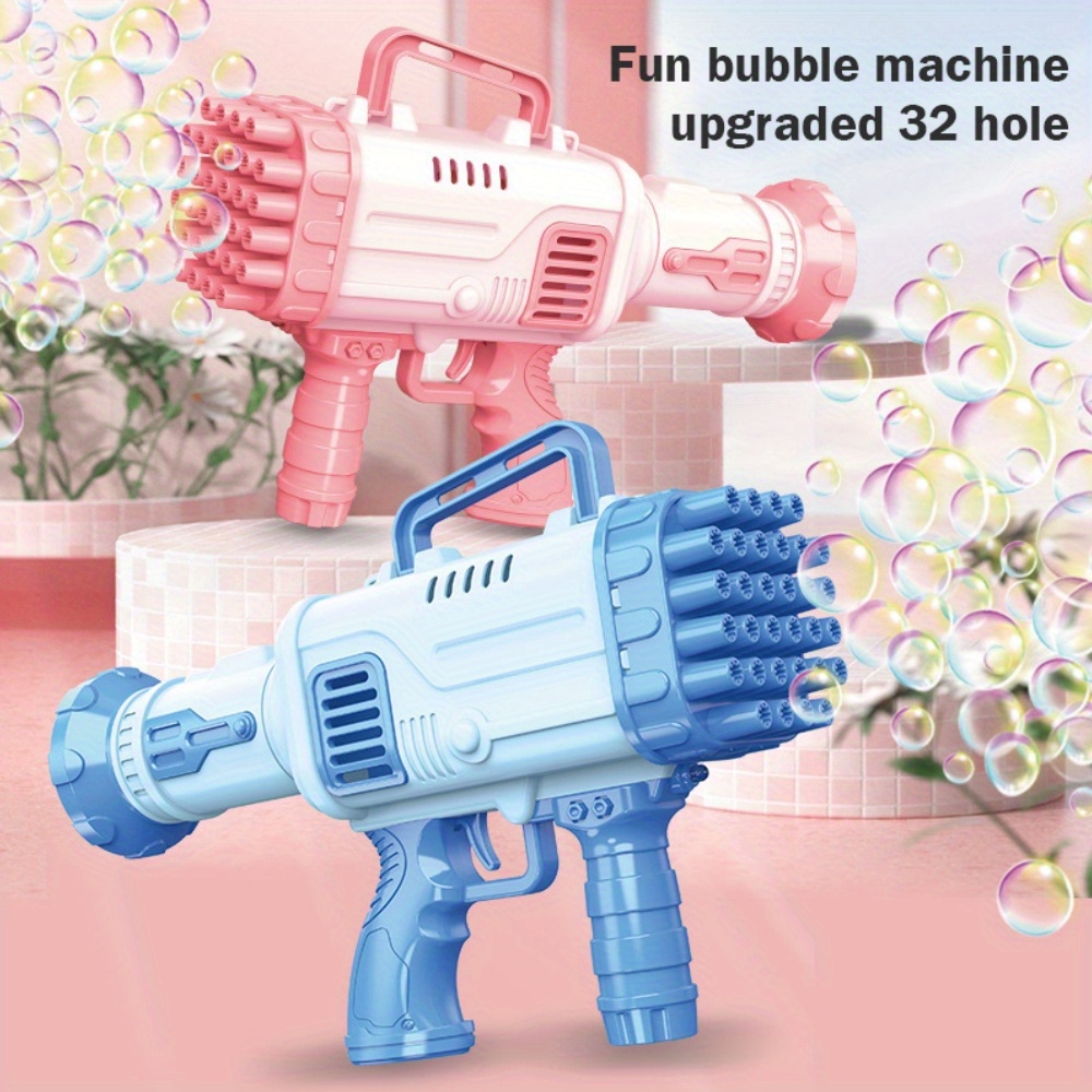 Electric Bubble Gun With Colored Lights & 29 Holes, The Perfect Outdoor  Party Toy For Kids - Temu