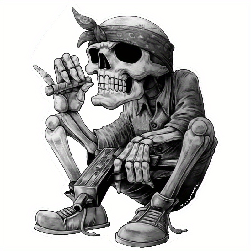 Cool Hip hop Skull Skeleton Play The Guitar - Temu