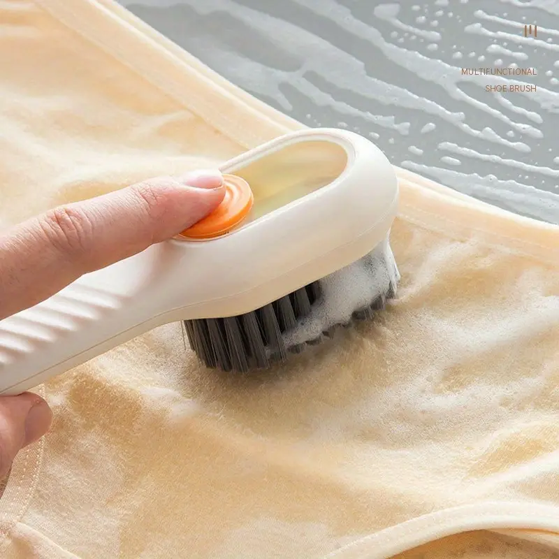 Press-type Liquid-added Shoe Brush, Multifunctional Laundry, Shoe Brushing  Tool That Does Not Damage Shoes, Soft-bristle Brush, Cleaning Brush, Home  Use For Commercial Cleaning Services/shops - Temu